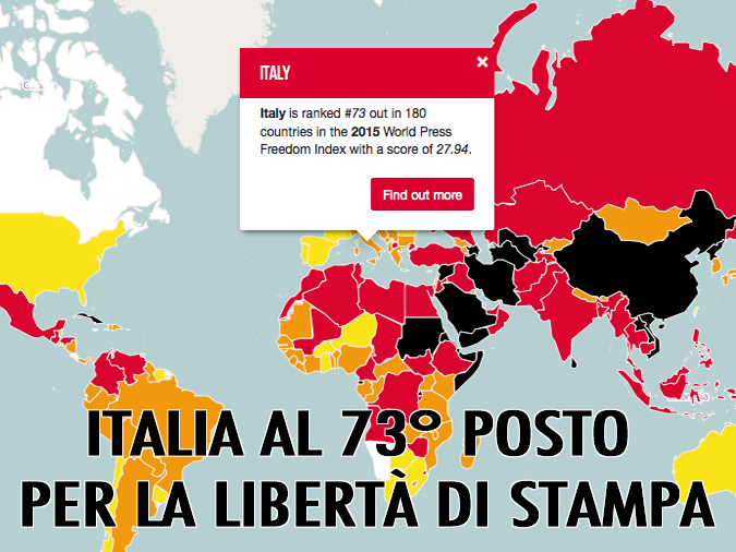 Italy ranked 73 World Press Freedom